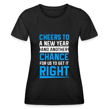 Cheers to a new year and a different chance - Women's Functional T-Shirt - black - Front - AI Model Female 172 light (172cm)