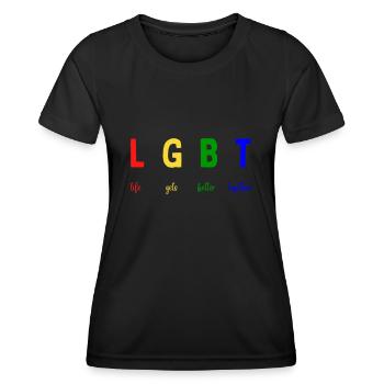 LGBT life gets better together - LGBTQ - Women's Functional T-Shirt - black - Front - AI Model Female 172 light (172cm)