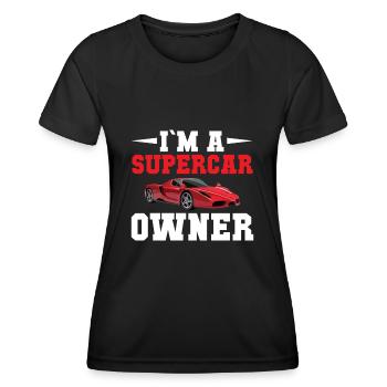 I am a supercar owner - car - Women's Functional T-Shirt - black - Front - AI Model Female 172 light (172cm)