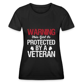 Veteran Soldier Soldier Girl - Veteran Girl - Women's Functional T-Shirt - black - Front - AI Model Female 172 light (172cm)