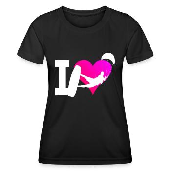 Kitesurf Kitesurfer Kitesurf Hommes Kitesurf - T-shirt sport Femme - noir - Devant - AI Model Female 172 light (172cm)
