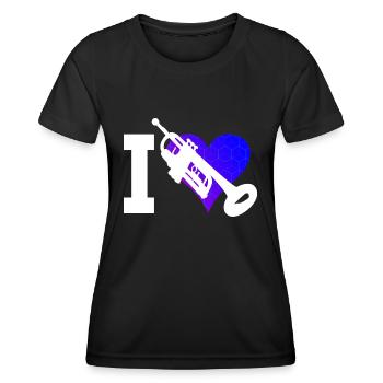 Trompettiste Dames Trompettiste - T-shirt sport Femme - noir - Devant - AI Model Female 172 light (172cm)