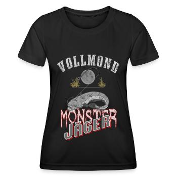 Wels Waller Monster Jäger - Frauen Funktions-T-Shirt - Schwarz - Vorne - AI Model Female 172 light (172cm)