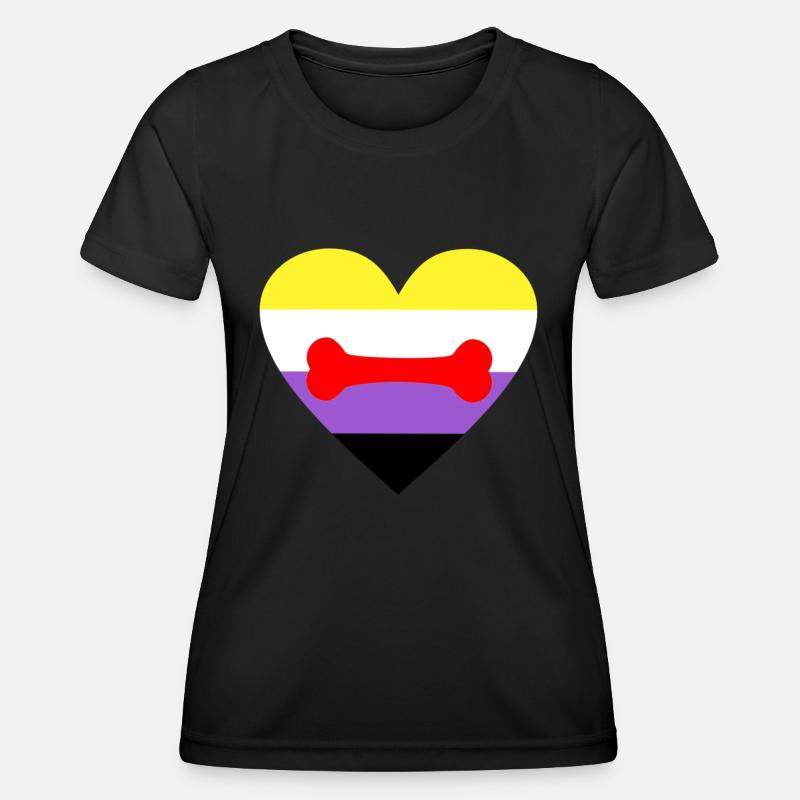 Nonbinary Puppy Play LGBTQ Pride - Women's Functional T-Shirt - black