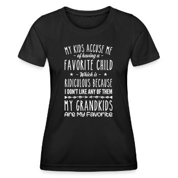 Meine Enkelkinder sind meine Lieblingsgroßmutter Oma - Frauen Funktions-T-Shirt - Schwarz - Vorne - AI Model Female 172 light (172cm)