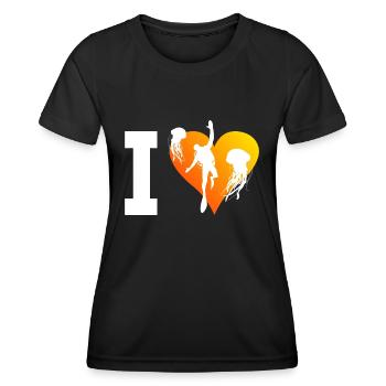 Free Dive Scuba Diver Tauchen Diver Taucher - Frauen Funktions-T-Shirt - Schwarz - Vorne - AI Model Female 172 light (172cm)