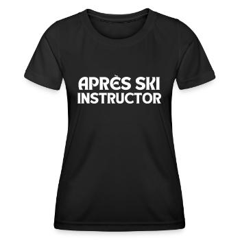 Aprés Ski - T-shirt sport Femme - noir - Devant - AI Model Female 172 light (172cm)