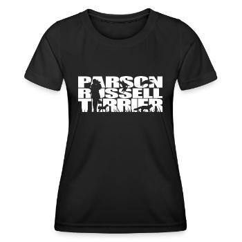 Parson RUSSELL TERRIER Chien de chasse Wilsigns chiens de chasse - T-shirt sport Femme - noir - Devant - AI Model Female 172 light (172cm)