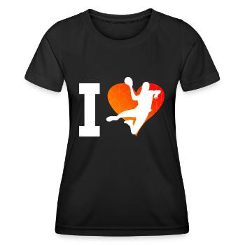 Handball Handball Handball Handball Joueurs De handball Jeux de handball - T-shirt sport Femme - noir - Devant - AI Model Female 172 light (172cm)