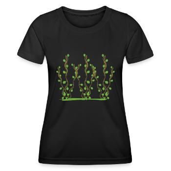 Plants Symbol Bush Garden - Women's Functional T-Shirt - black - Front - AI Model Female 172 light (172cm)