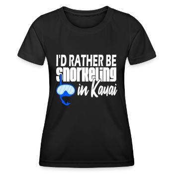 Kauai Schnorcheln - Frauen Funktions-T-Shirt - Schwarz - Vorne - AI Model Female 172 light (172cm)