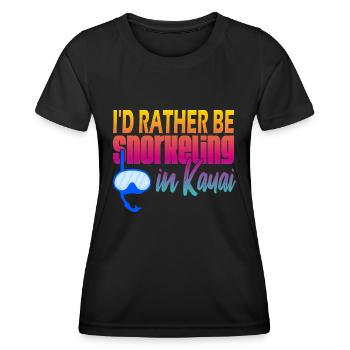 Kauai Schnorcheln - Frauen Funktions-T-Shirt - Schwarz - Vorne - AI Model Female 172 light (172cm)