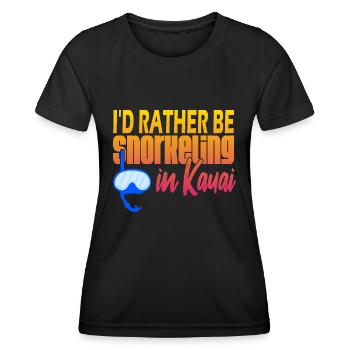 Kauai Schnorcheln - Frauen Funktions-T-Shirt - Schwarz - Vorne - AI Model Female 172 light (172cm)