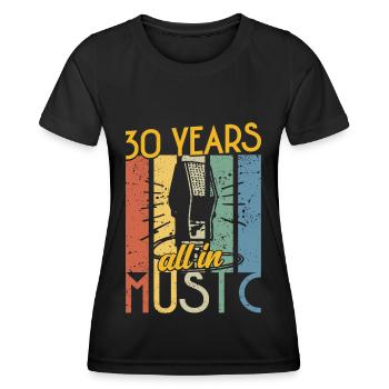 Vintage Musician 1994 30-jähriges Jubiläum - Frauen Funktions-T-Shirt - Schwarz - Vorne - AI Model Female 172 light (172cm)