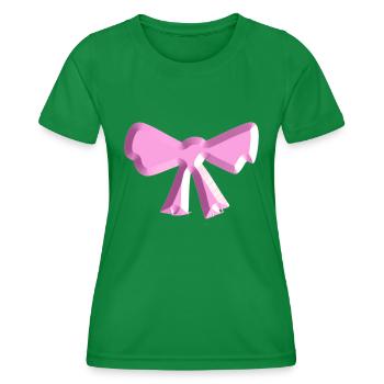 schleife symbol fliege rosa glänzend - Frauen Funktions-T-Shirt - Kelly Green - Vorne - AI Model Female 172 dark (172cm)