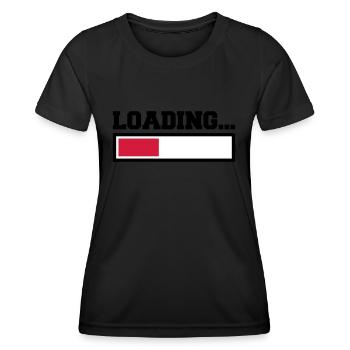 Loading - Frauen Funktions-T-Shirt - Schwarz - Vorne - AI Model Female 172 light (172cm)