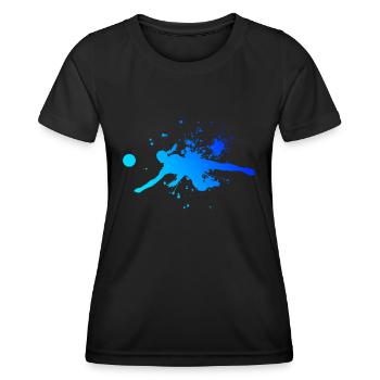 Volleyball Volleyball Volleyball Men's Volleyball Player - Women's Functional T-Shirt - black - Front - AI Model Female 172 light (172cm)