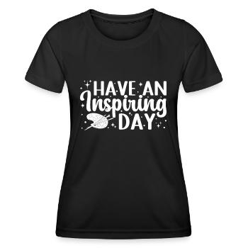 Peintre d’Art drôle ont une idée de cadeau de jour inspirante - T-shirt sport Femme - noir - Devant - AI Model Female 172 light (172cm)