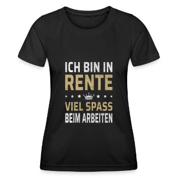 Rentner Ruhestand Rente Ich bin in Rente - Frauen Funktions-T-Shirt - Schwarz - Vorne - AI Model Female 172 light (172cm)