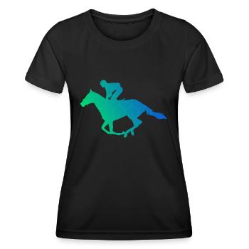 Équitation Équitation Équitation Hommes - T-shirt sport Femme - noir - Devant - AI Model Female 172 light (172cm)