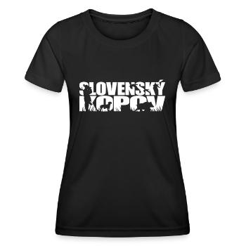 SLOVENSKY KOPOV Jagdhund Wilsigns Jagd Jäger Hunde - Women's Functional T-Shirt - black - Front - AI Model Female 172 light (172cm)