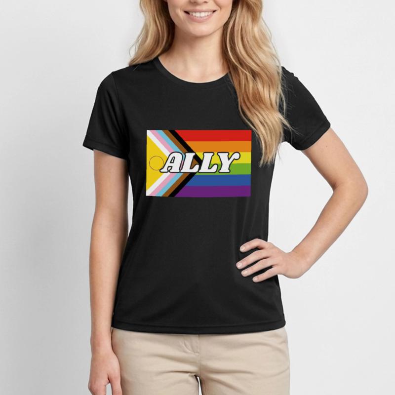 Drapeau de progrès Ally Inclusive Pride T-shirt sport Femme