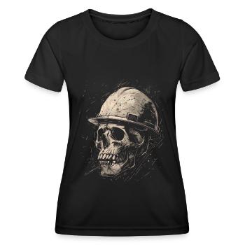 Skull Construction Worker - Women's Functional T-Shirt - black - Front - AI Model Female 172 light (172cm)