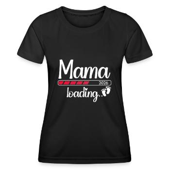 Mama 2026 Loading Werdende Mama 2026 - Frauen Funktions-T-Shirt - Schwarz - Vorne - AI Model Female 172 light (172cm)
