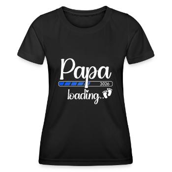 Papa 2026 Loading Werdender Papa 2026 - Frauen Funktions-T-Shirt - Schwarz - Vorne - AI Model Female 172 light (172cm)