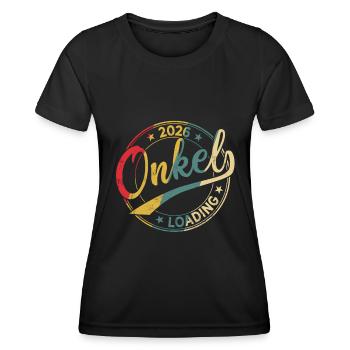 Onkel 2026 Loading Werdender Onkel 2026 - Frauen Funktions-T-Shirt - Schwarz - Vorne - AI Model Female 172 light (172cm)