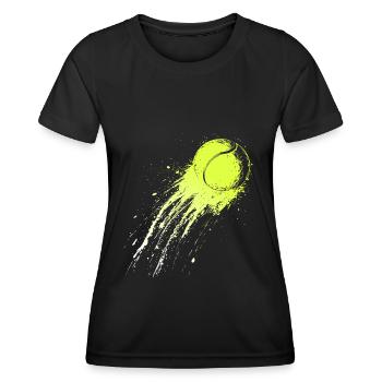 Tennisball Tennis Geschenk Tennisspieler - Frauen Funktions-T-Shirt - Schwarz - Vorne - AI Model Female 172 light (172cm)