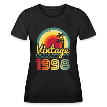 1998 - Frauen Funktions-T-Shirt - Schwarz - Vorne - AI Model Female 172 light (172cm)