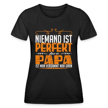 perfekt dad !! - Frauen Funktions-T-Shirt - Schwarz - Vorne - AI Model Female 172 light (172cm)