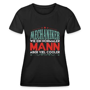 mechaniker - mechaniker aber viel cooler - Frauen Funktions-T-Shirt - Schwarz - Vorne - AI Model Female 172 light (172cm)