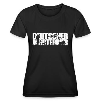 DEUTSCHER JAGDTERRIER Jagdhunde Jagdhund Wilsigns - Frauen Funktions-T-Shirt - Schwarz - Vorne - AI Model Female 172 light (172cm)