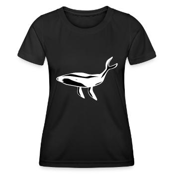 Symbole de l’écosystème animal marin animal animal de baleine - T-shirt sport Femme - noir - Devant - AI Model Female 172 light (172cm)