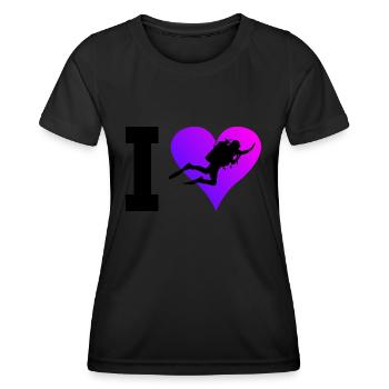 Scuba Taucher Scuba Diver Scuba Tauchen - Frauen Funktions-T-Shirt - Schwarz - Vorne - AI Model Female 172 light (172cm)