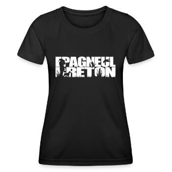 EPAGNEUL BRETON Jagdhund Jagdhunde Wilsigns - Frauen Funktions-T-Shirt - Schwarz - Vorne - AI Model Female 172 light (172cm)