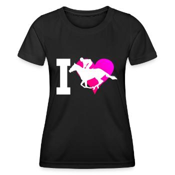 Équitation Équitation Équitation Hunting Dressour - T-shirt sport Femme - noir - Devant - AI Model Female 172 light (172cm)