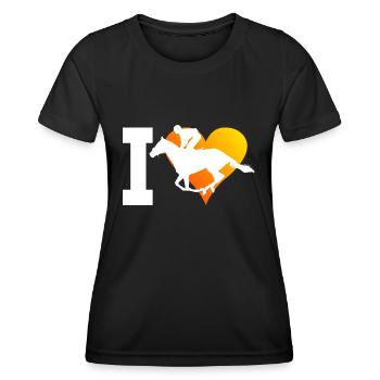 Équitation Saut d'obstacles Équitation Équitation Équitation - T-shirt sport Femme - noir - Devant - AI Model Female 172 light (172cm)