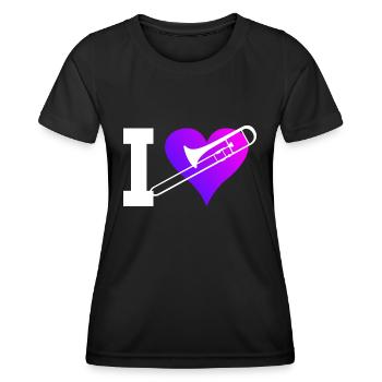 Posaune Posaunistin Posaunisten Blaskapelle - Frauen Funktions-T-Shirt - Schwarz - Vorne - AI Model Female 172 light (172cm)