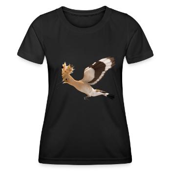 Hoopoe Bird Illustration - Women's Functional T-Shirt - black - Front - AI Model Female 172 light (172cm)