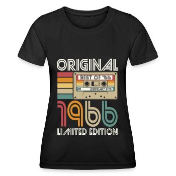 Born 1966 Original Retro Vintage Birthday - Women's Functional T-Shirt - black - Front - AI Model Female 172 light (172cm)