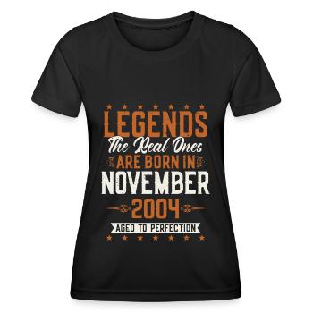 Legends born in November born in 2004 - Women's Functional T-Shirt - black - Front - AI Model Female 172 light (172cm)