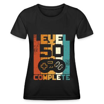 50 Jahre Retro 50 Geburtstag lustig - Frauen Funktions-T-Shirt - Schwarz - Vorne - AI Model Female 172 light (172cm)