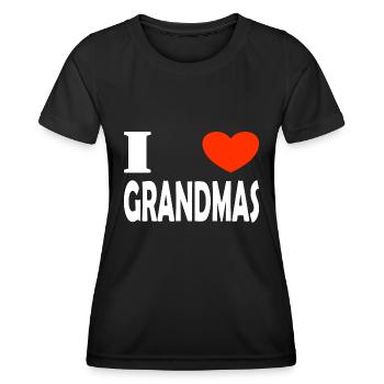 I love grandmothers - Women's Functional T-Shirt - black - Front - AI Model Female 172 light (172cm)