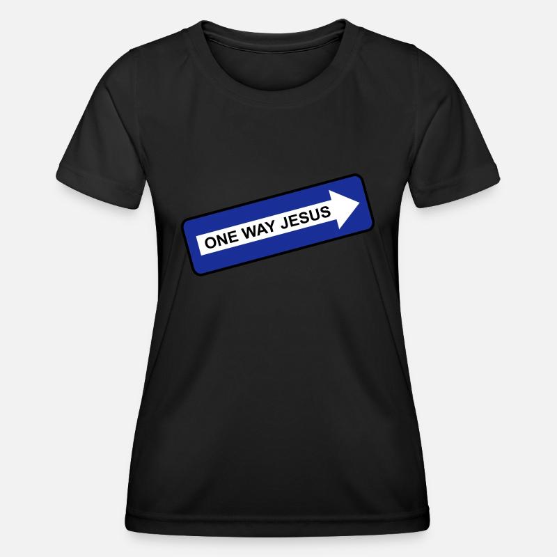 One Way Jesus - Women's Functional T-Shirt - black