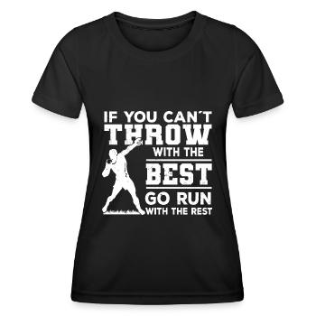 Lancer du poids - T-shirt sport Femme - noir - Devant - AI Model Female 172 light (172cm)