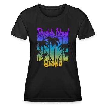 Tokashiki Island Osaka - Frauen Funktions-T-Shirt - Schwarz - Vorne - AI Model Female 172 light (172cm)