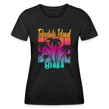 Tokashiki Island Osaka - Frauen Funktions-T-Shirt - Schwarz - Vorne - AI Model Female 172 light (172cm)